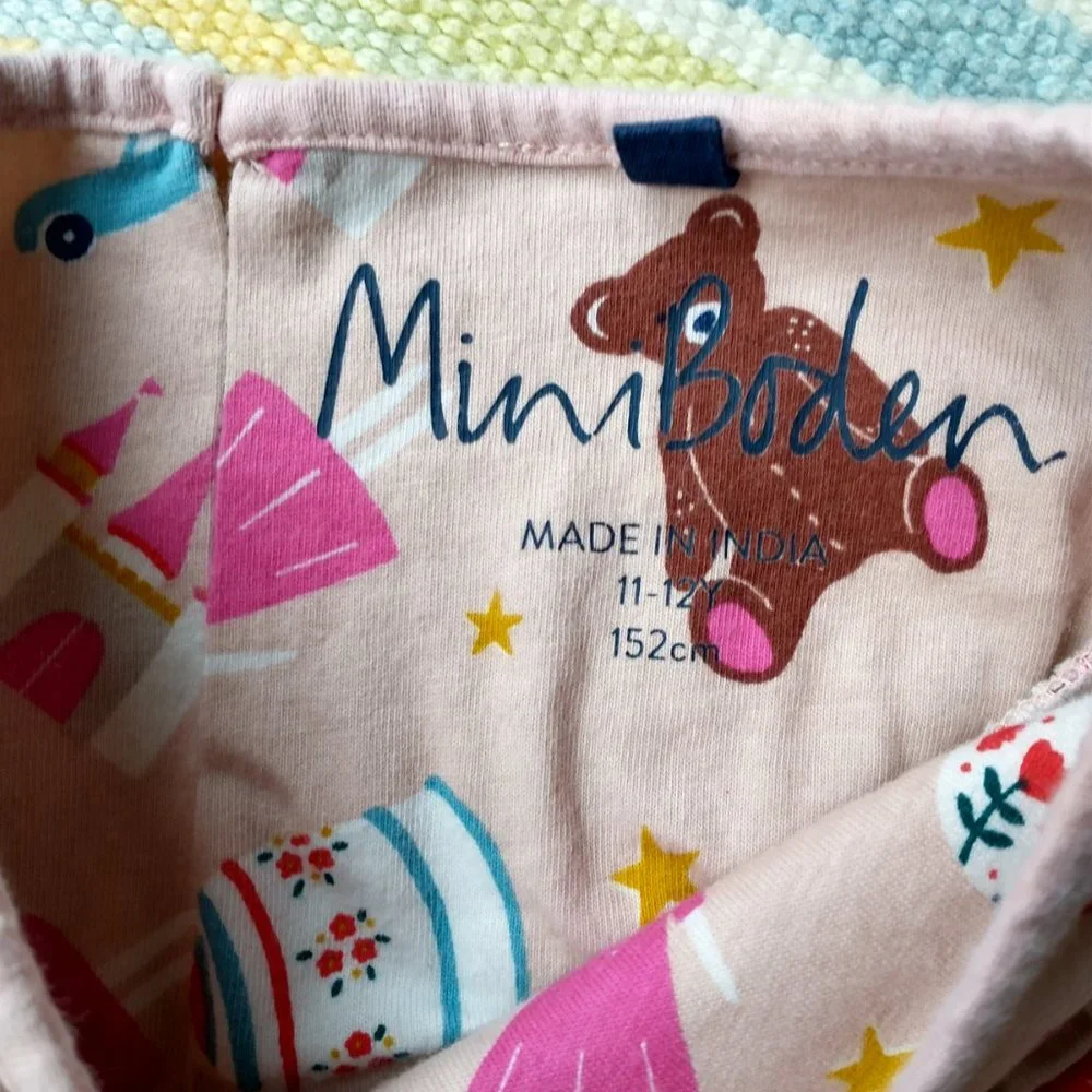 Mini Boden Christmas Holiday Toy Blouse size 11-12